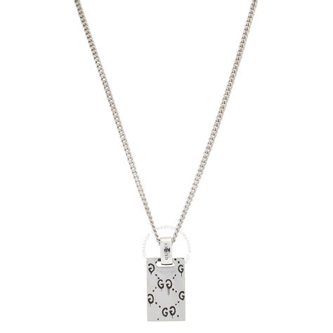 gucci g pendant silver|gucci ghost pendant necklace.